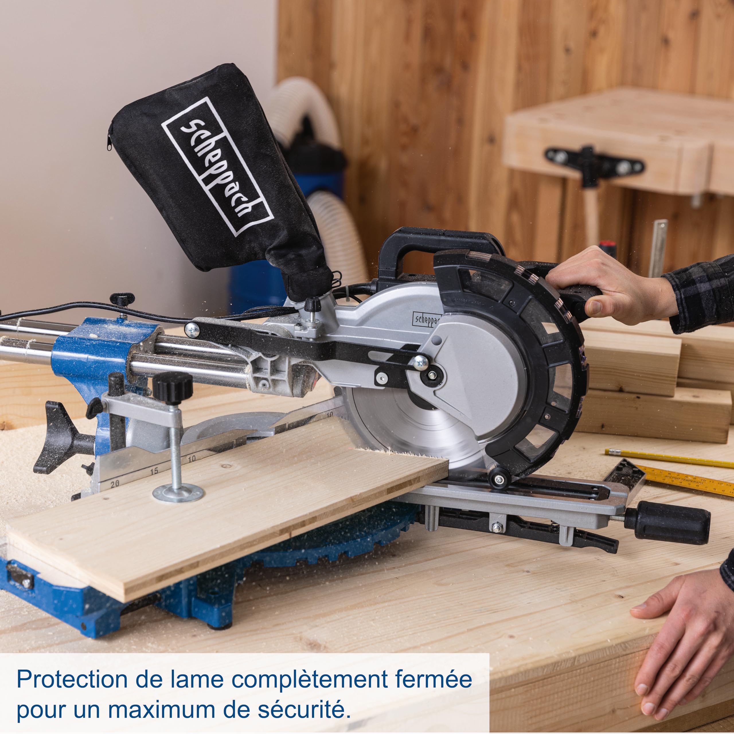 Scheppach HM Series HM216 scie à onglets 2000 W Ø 216 mm avec laser