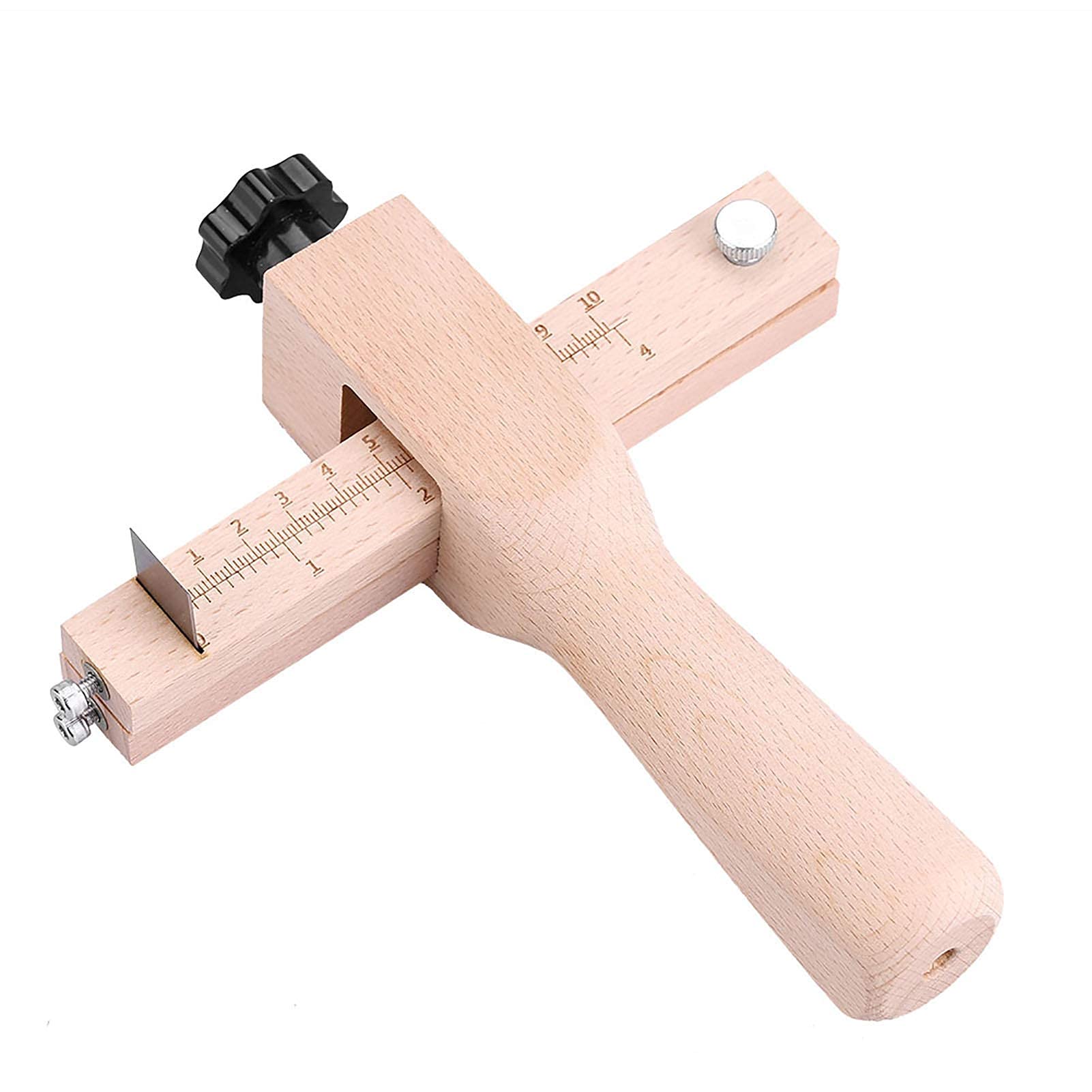 Omabeta Tools & Workshop Equipment coupe-cuir réglable en bois, 0 à 10 cm, 5 lames