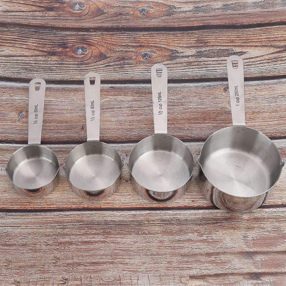 Omabeta Kitchen Utensils & Cooking Tools Tasses à mesurer 4 pièces inox