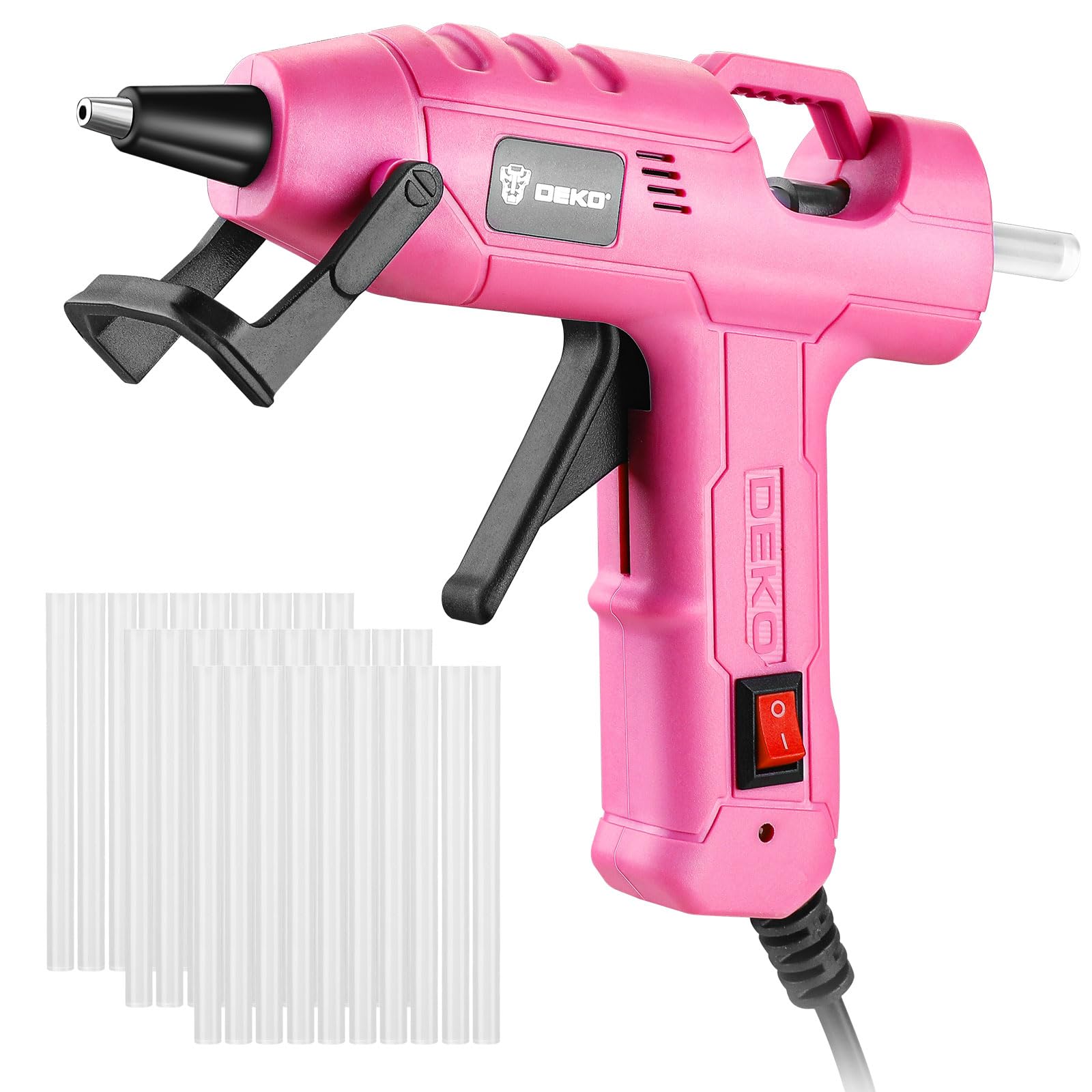 DEKOPRO POWER TOOLS pistolet à colle chaude 20 W 30 bâtons 7 mm