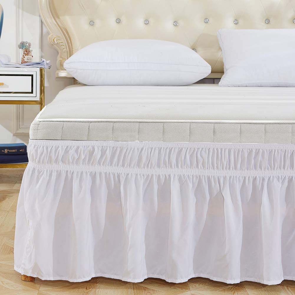 Omabeta Home Décor & Bathroom Décor Jupe de lit Queen 60 × 80 + 15 po lavable