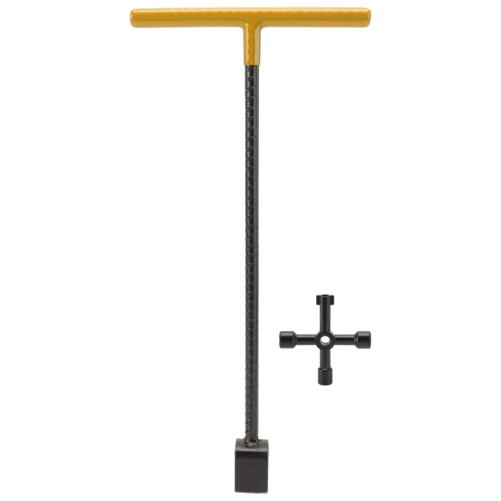 Omabeta Tools & Workshop Equipment Clé de compteur d’eau 4 voies jaune en acier