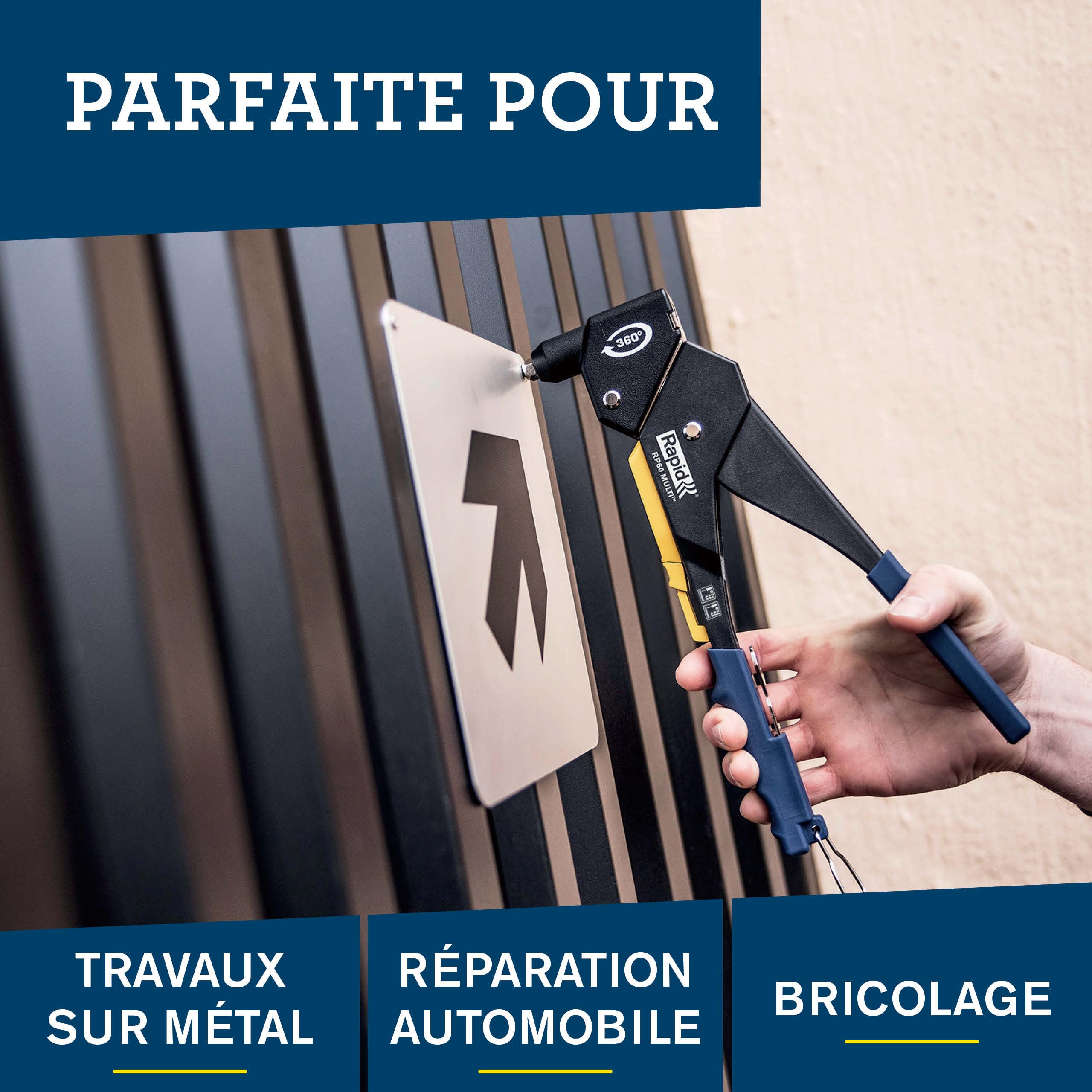 Rapid’os 16 Rivetage RP60 Multi pince à riveter tête pivotante