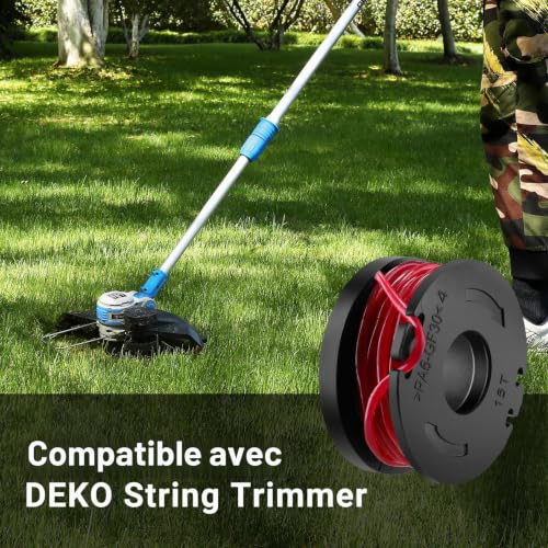 DEKOPRO GARDEN TOOLS bobines de fil pour débroussailleuse 2 mm, lot de 12