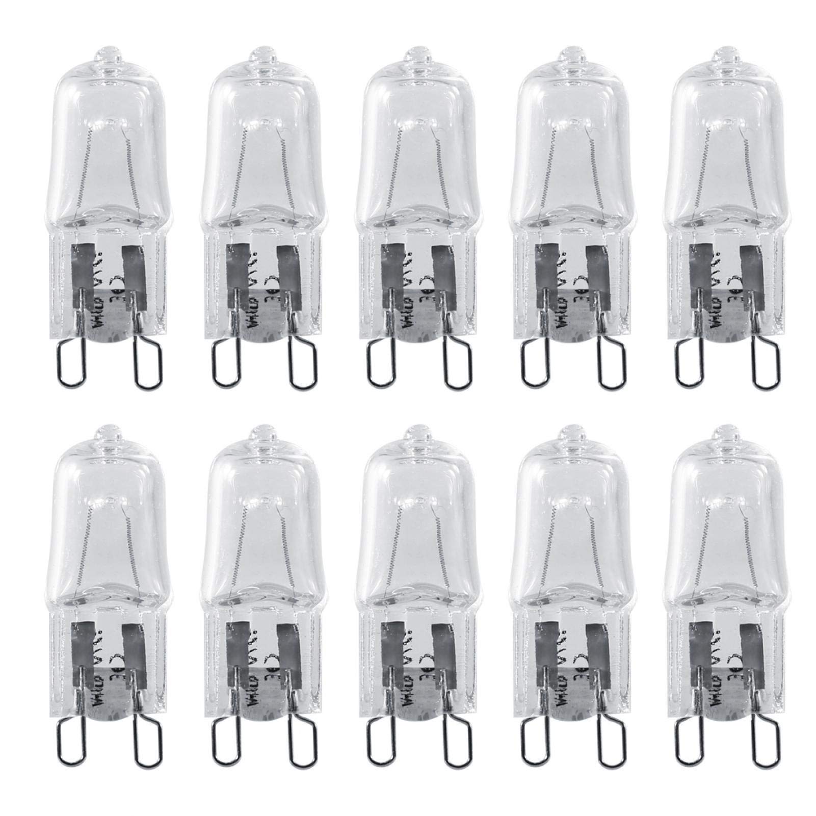 Omabeta Flashlights & Lighting Ampoules halogènes G9 40 W, lot de 10, 2900 K