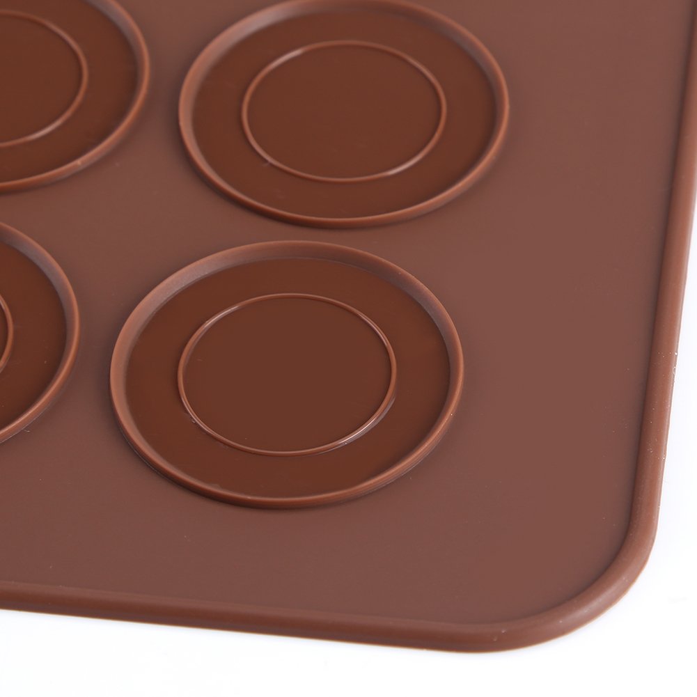 Omabeta Kitchen Utensils & Cooking Tools moule à macarons 48 cavités marron
