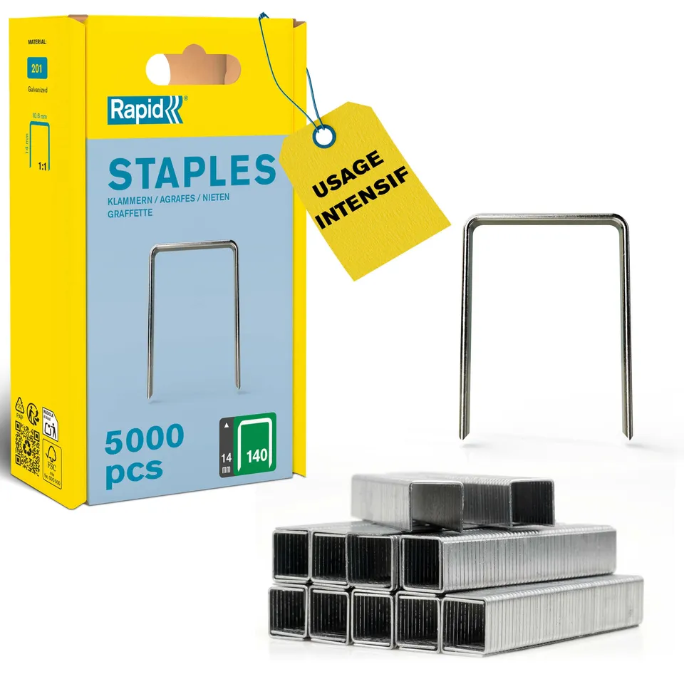 Rapid’os 16 Agrafage n° 140 agrafes 14 mm 5000 pièces galvanisées