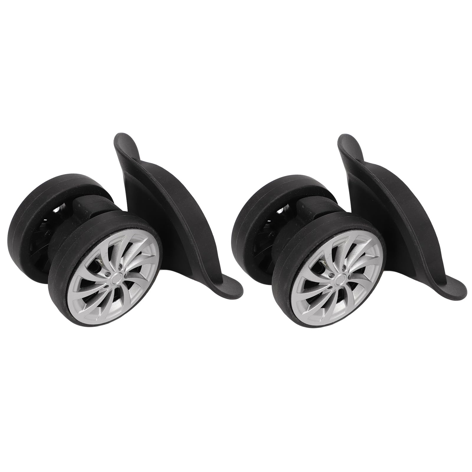 Omabeta Fashion Accessories & Umbrellas roues de valise en nylon noires, lot de 2