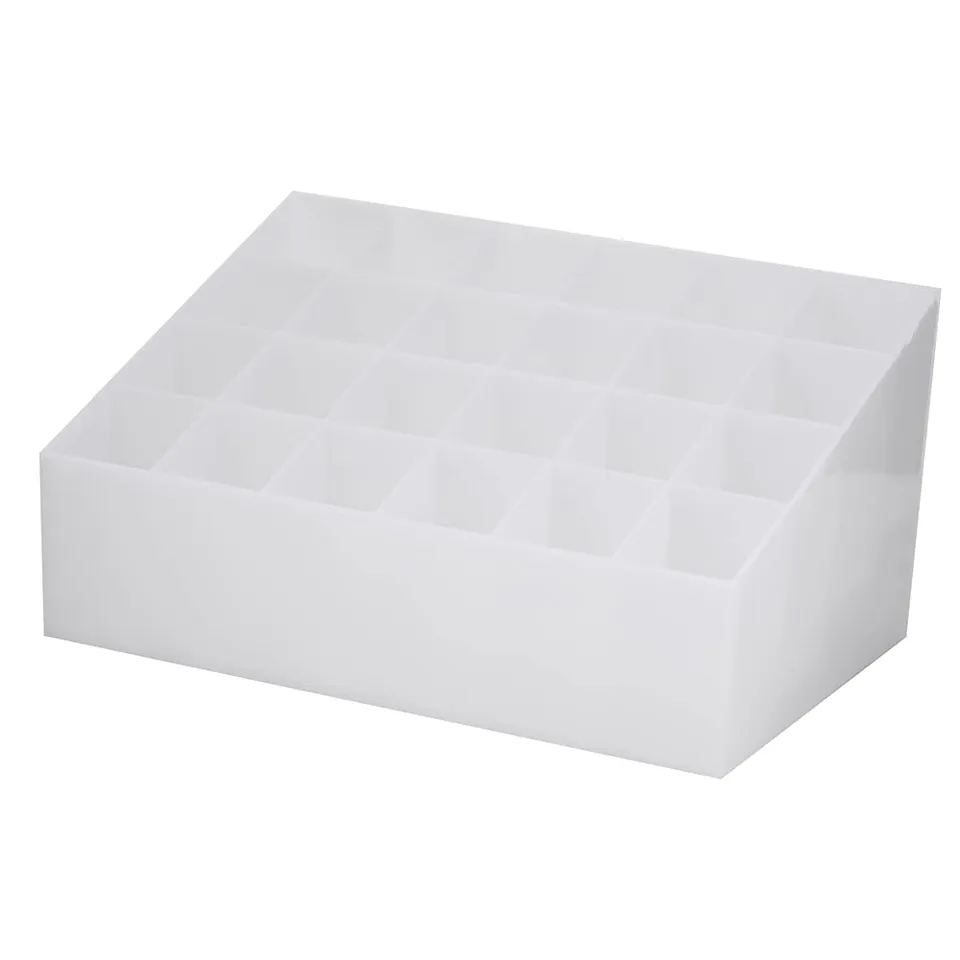 Omabeta Beauty, Hair & Nail Care Organisateur de rouge à lèvres 24 compartiments blanc