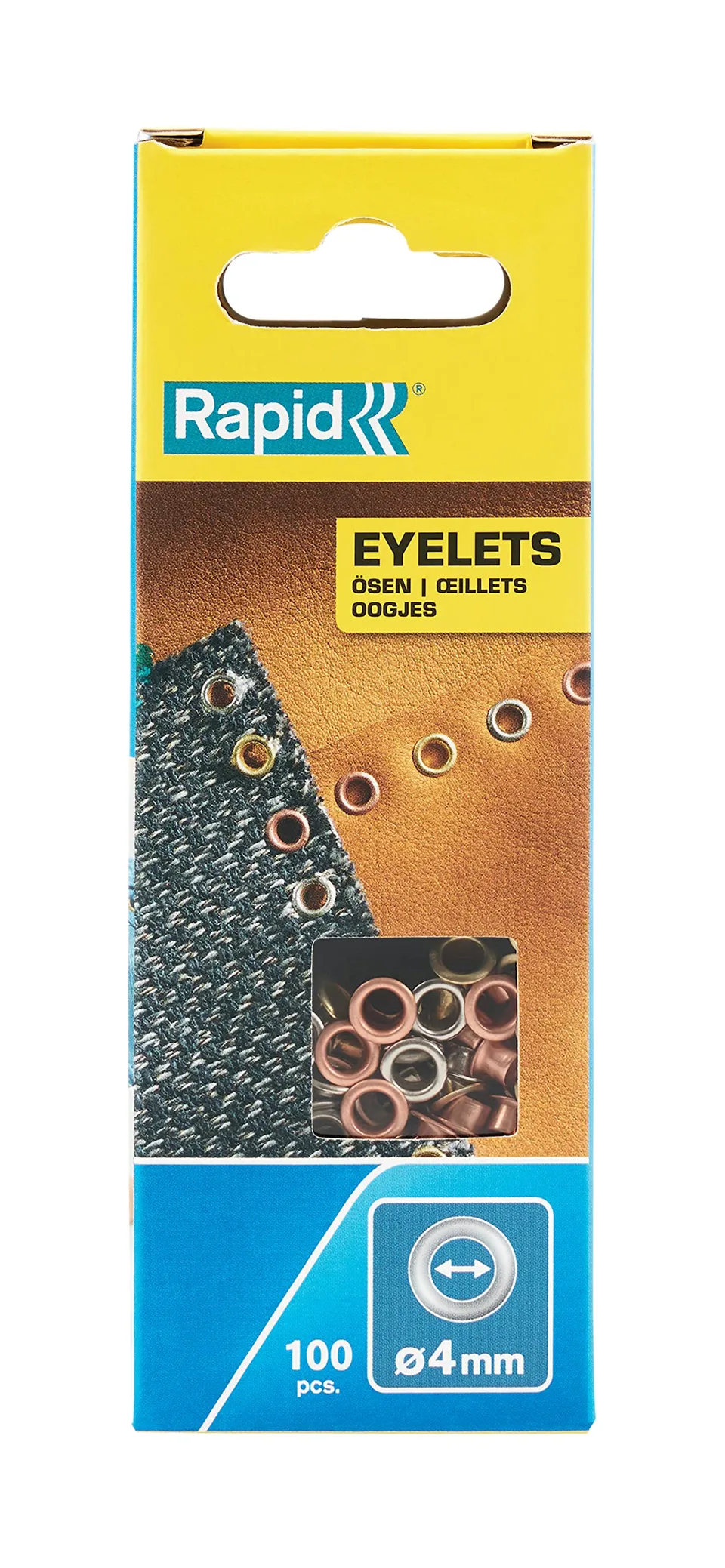 Rapid’os 16 Rivetage œillets 5000409 4 mm, 100 pièces, aluminium