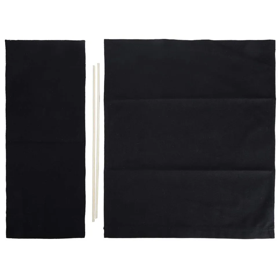 Omabeta Home Décor & Bathroom Décor toile chaise de réalisateur noire 1 ensemble