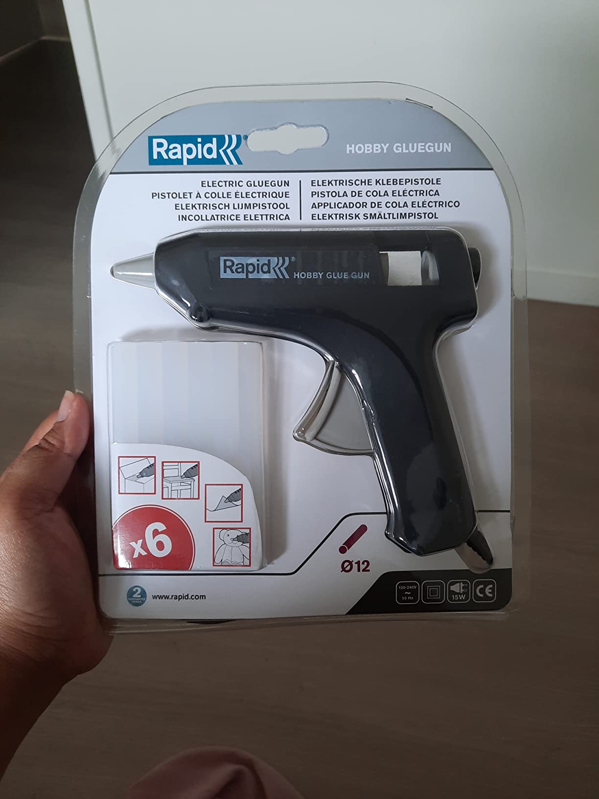 Rapid’os 16 Collage Hobby pistolet à colle 12 mm avec 6 bâtons