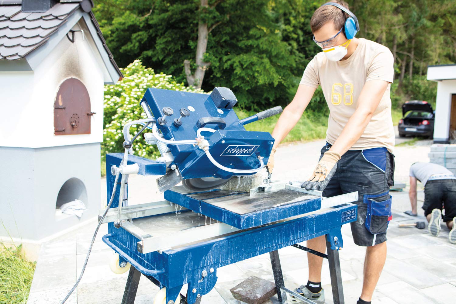 Scheppach HS Series HSM3500 coupe-carreaux 800 mm pompe à eau