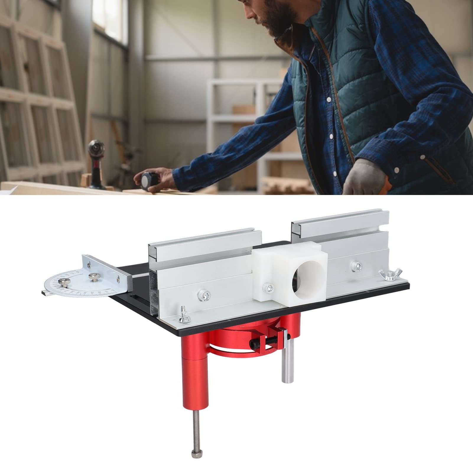 Omabeta Tools & Workshop Equipment Router Tablelift System plaque de levage noir 0-47 mm