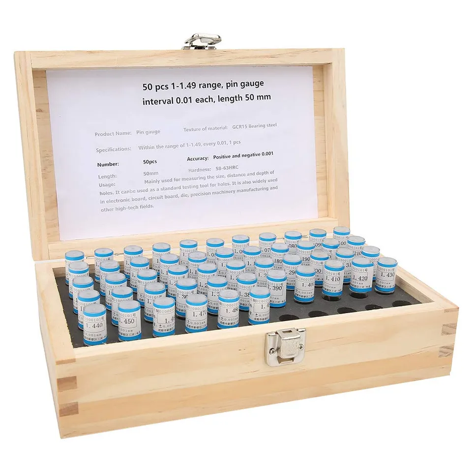 Omabeta Tools & Workshop Equipment jeu de jauges de broche 1–1,49 mm, 50 pièces