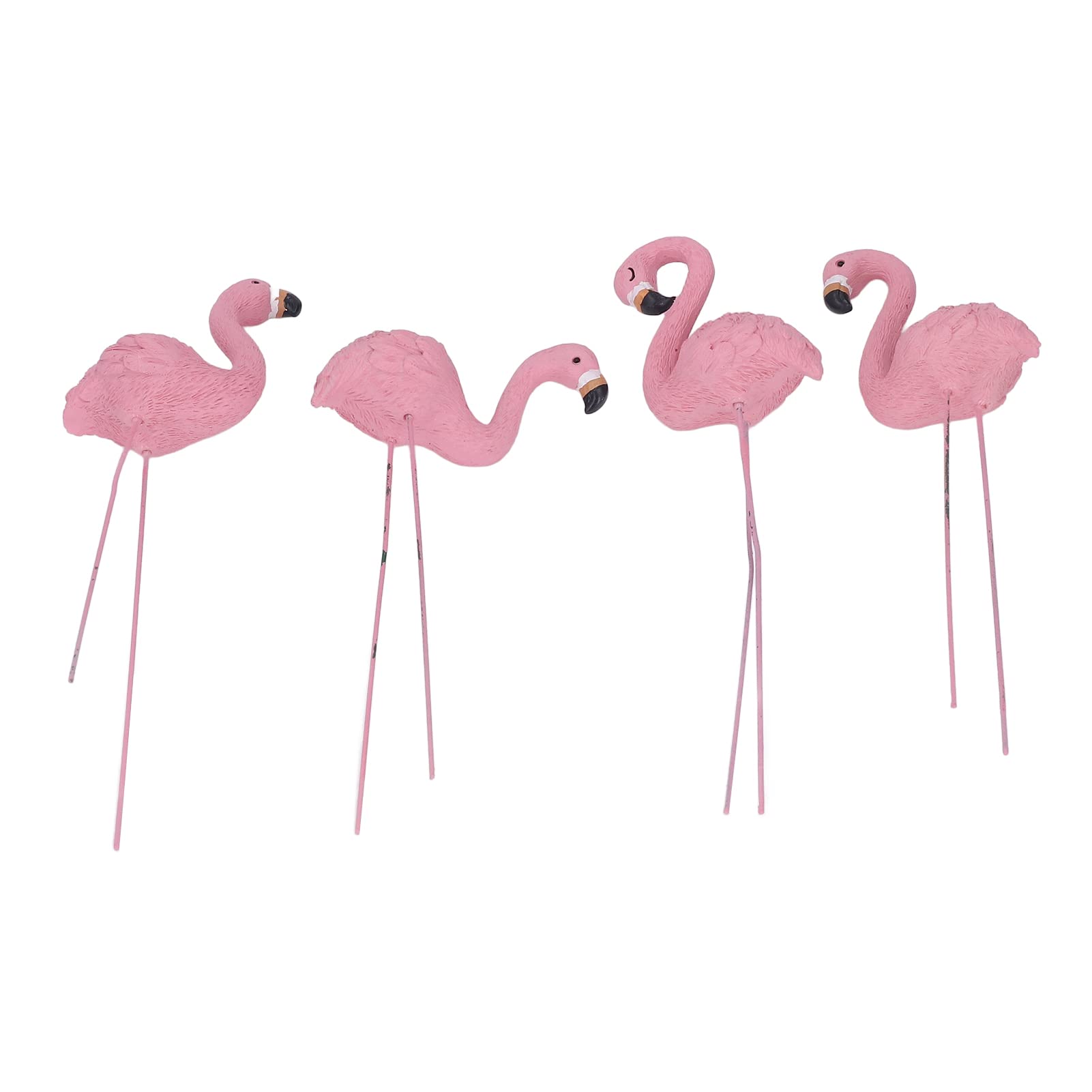 Omabeta Home Décor & Bathroom Décor flamants roses décorations de jardin lot de 4 résine