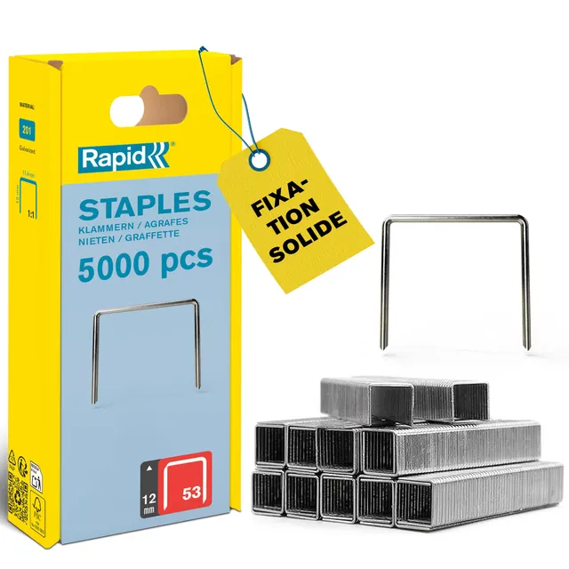 Rapid’os 16 Agrafage n°53 agrafes 12 mm 5000 galvanisées