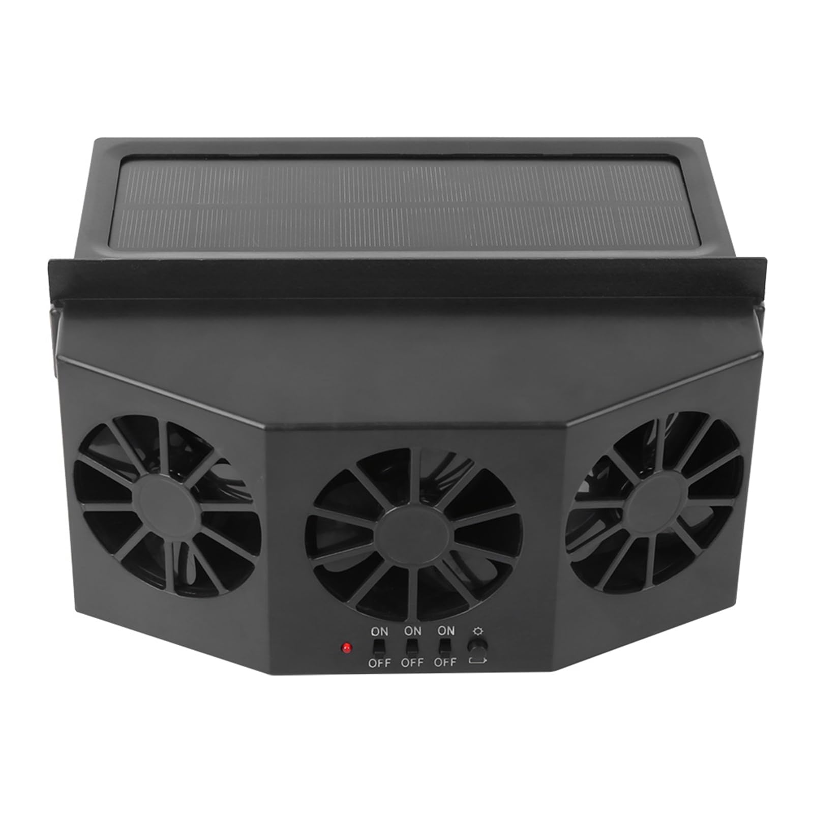 Omabeta Automotive Accessories Ventilateur de voiture solaire 3 ventilateurs