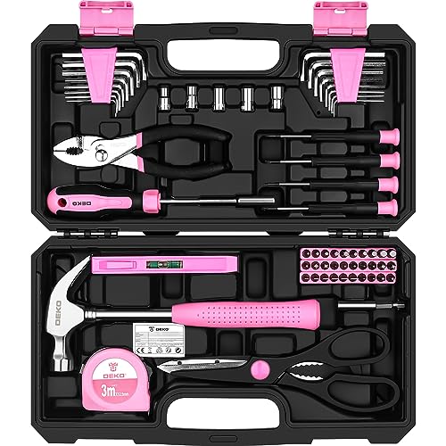 DEKOPRO TOOL KIT boîte à outils 62 pièces rose