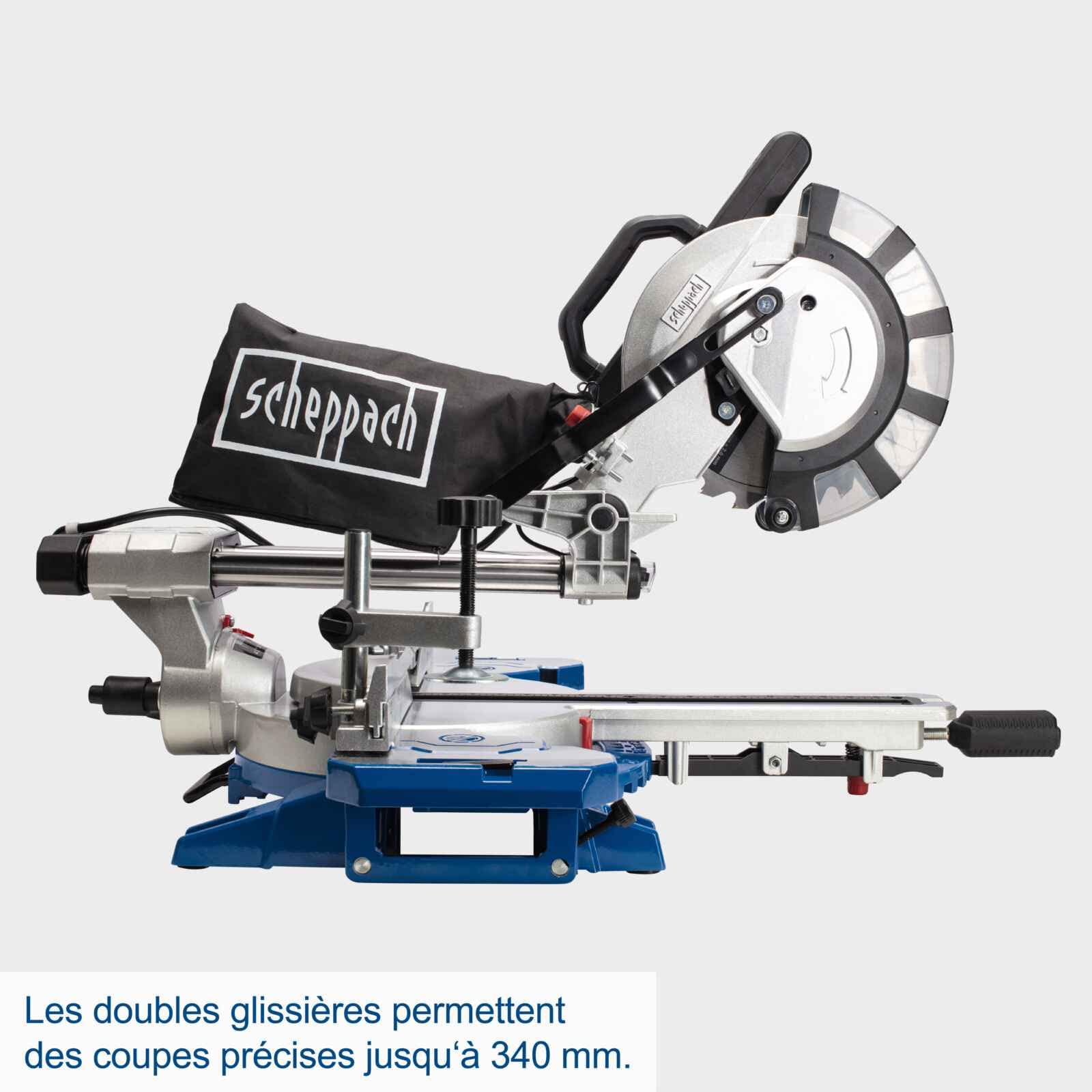 Scheppach HM Series HM216SPX scie à onglet radiale 2 lames laser