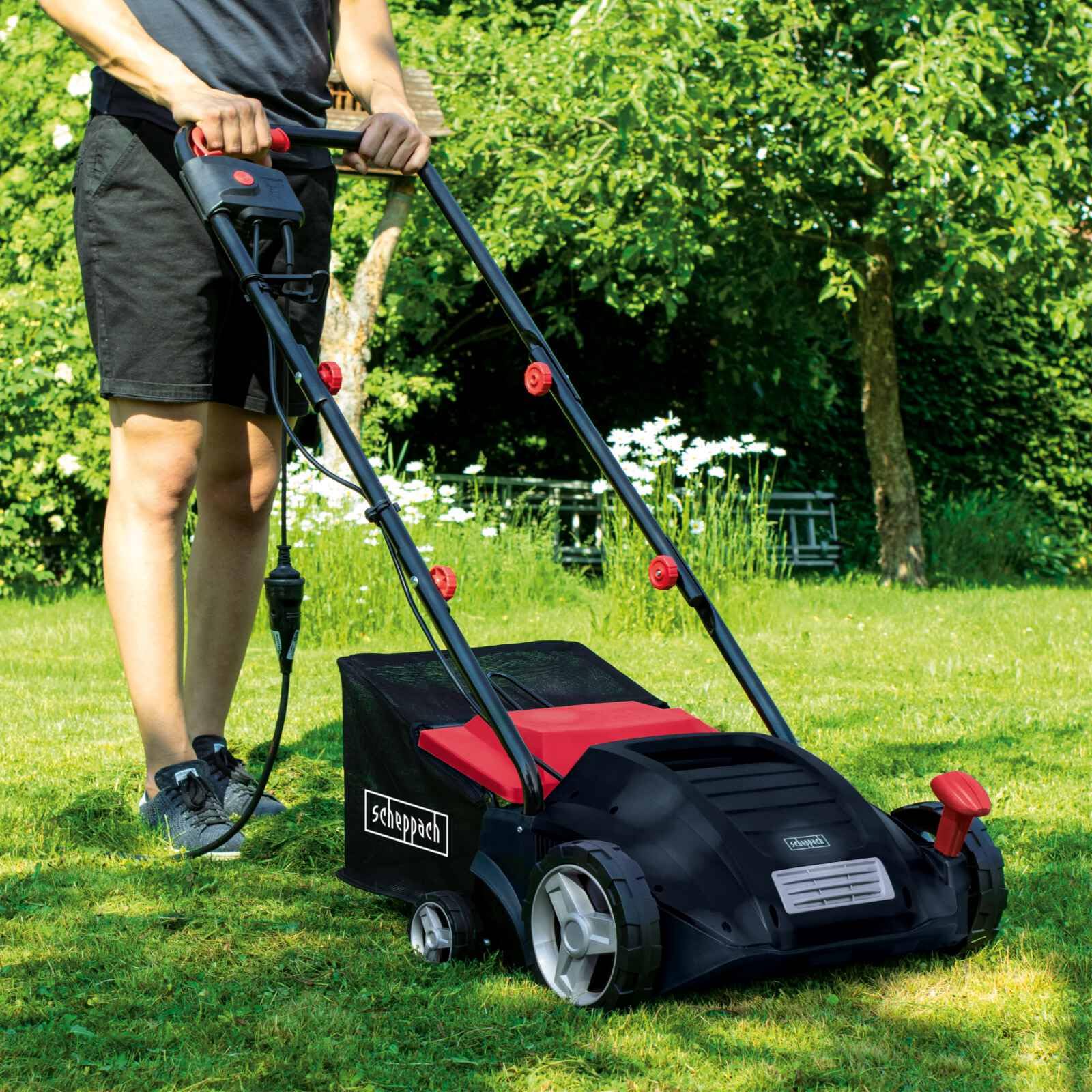 Scheppach KG Series SC32 scarificateur électrique 32 cm, bac 30 L
