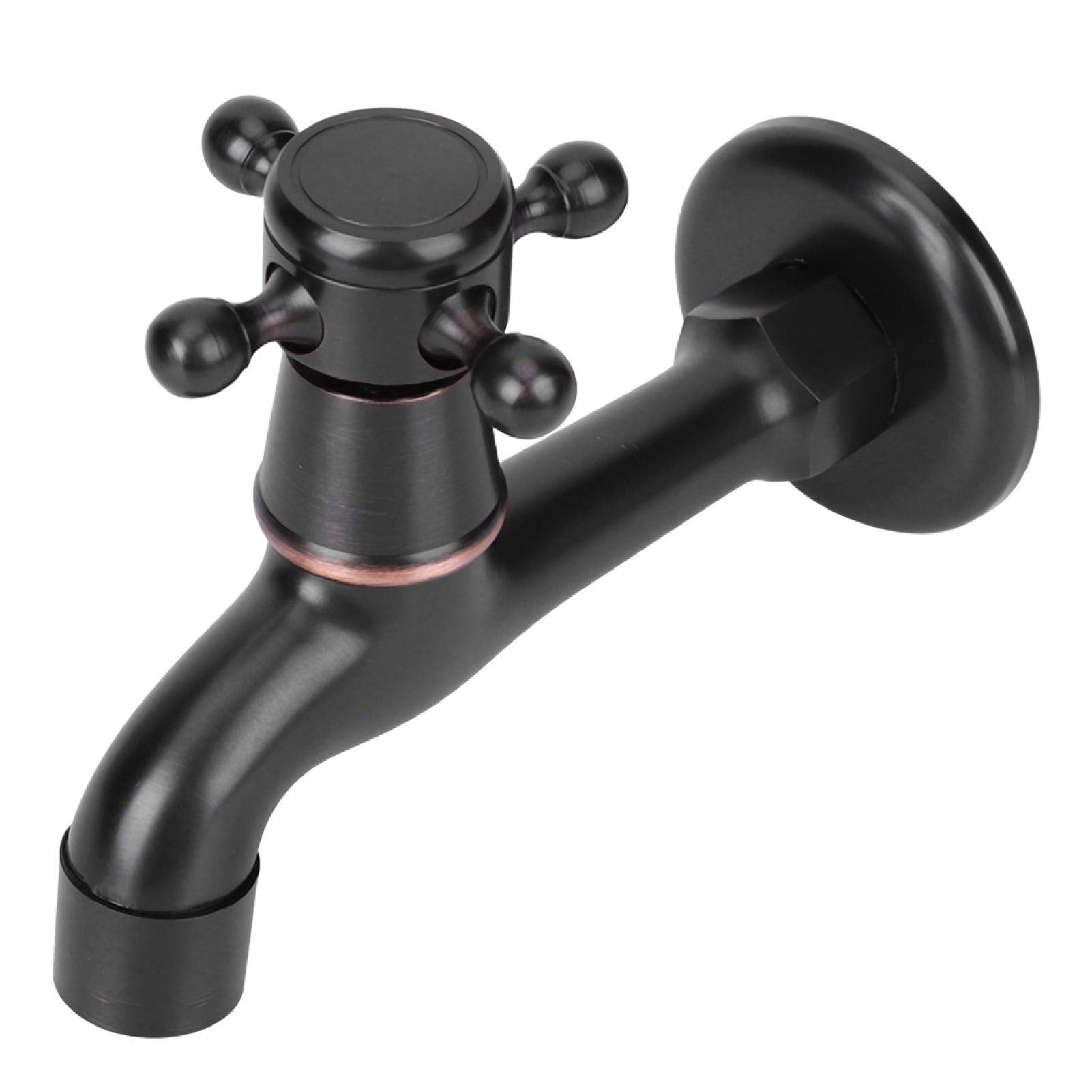 Omabeta Home Décor & Bathroom Décor Robinet mural long noir eau froide