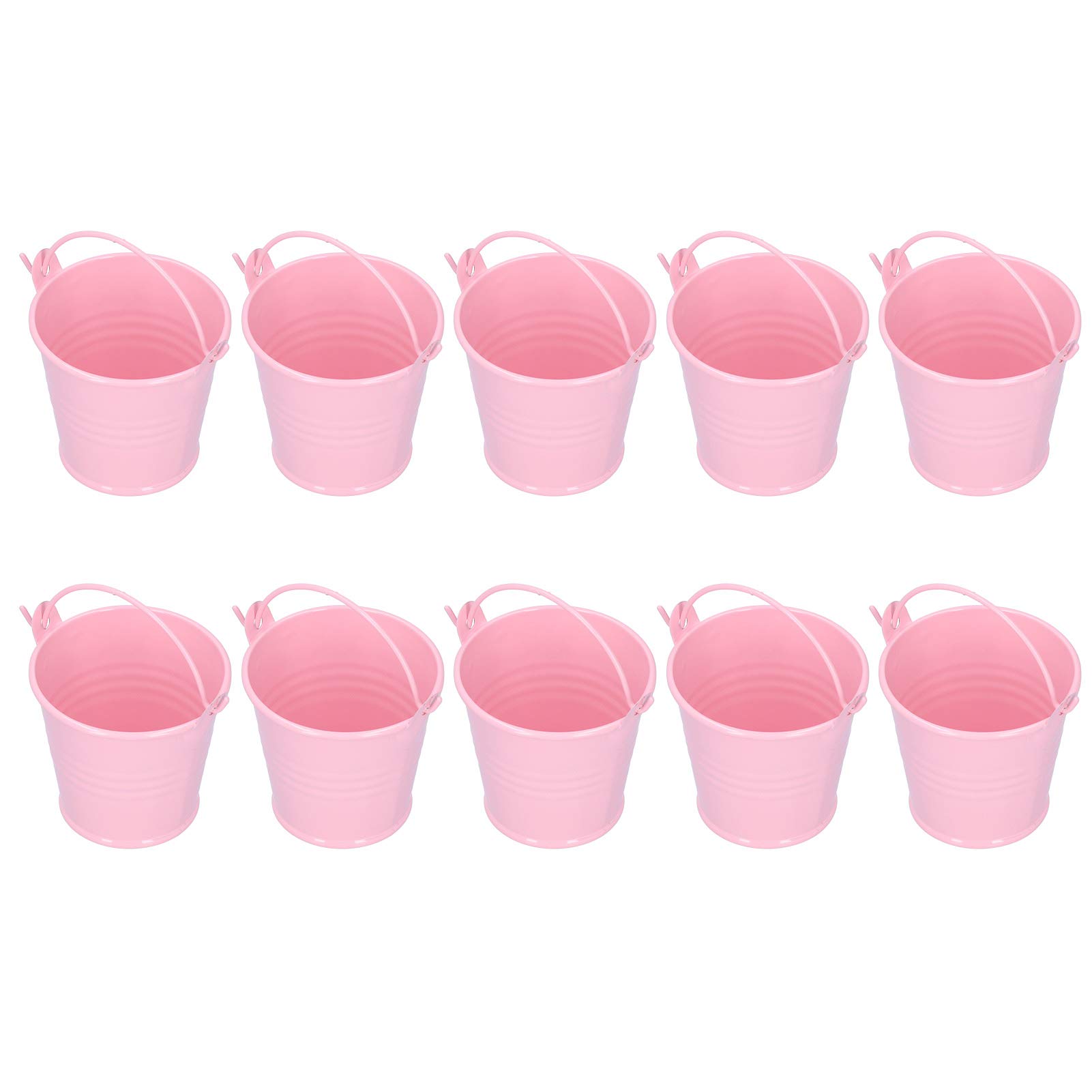 Omabeta Garden Machinery & Agricultural Equipment Pots de fleurs en métal avec poignée, lot de 10, mini seaux