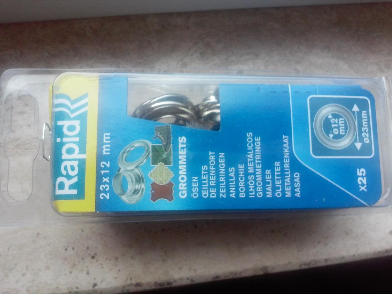 Rapid Rivetage œillets de renfort 10 × 21 mm, 25 pièces, outil inclus
