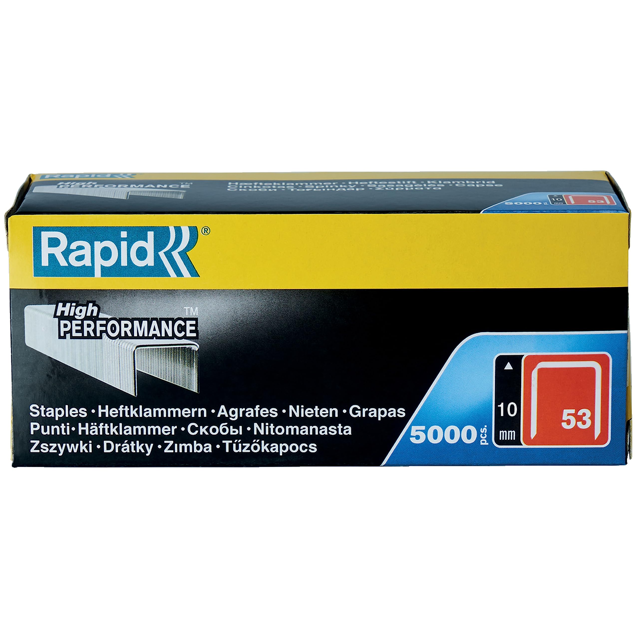 Rapid’os 16 Agrafage n° 53 agrafes fil fin 10 mm boîte de 5000 galvanisées