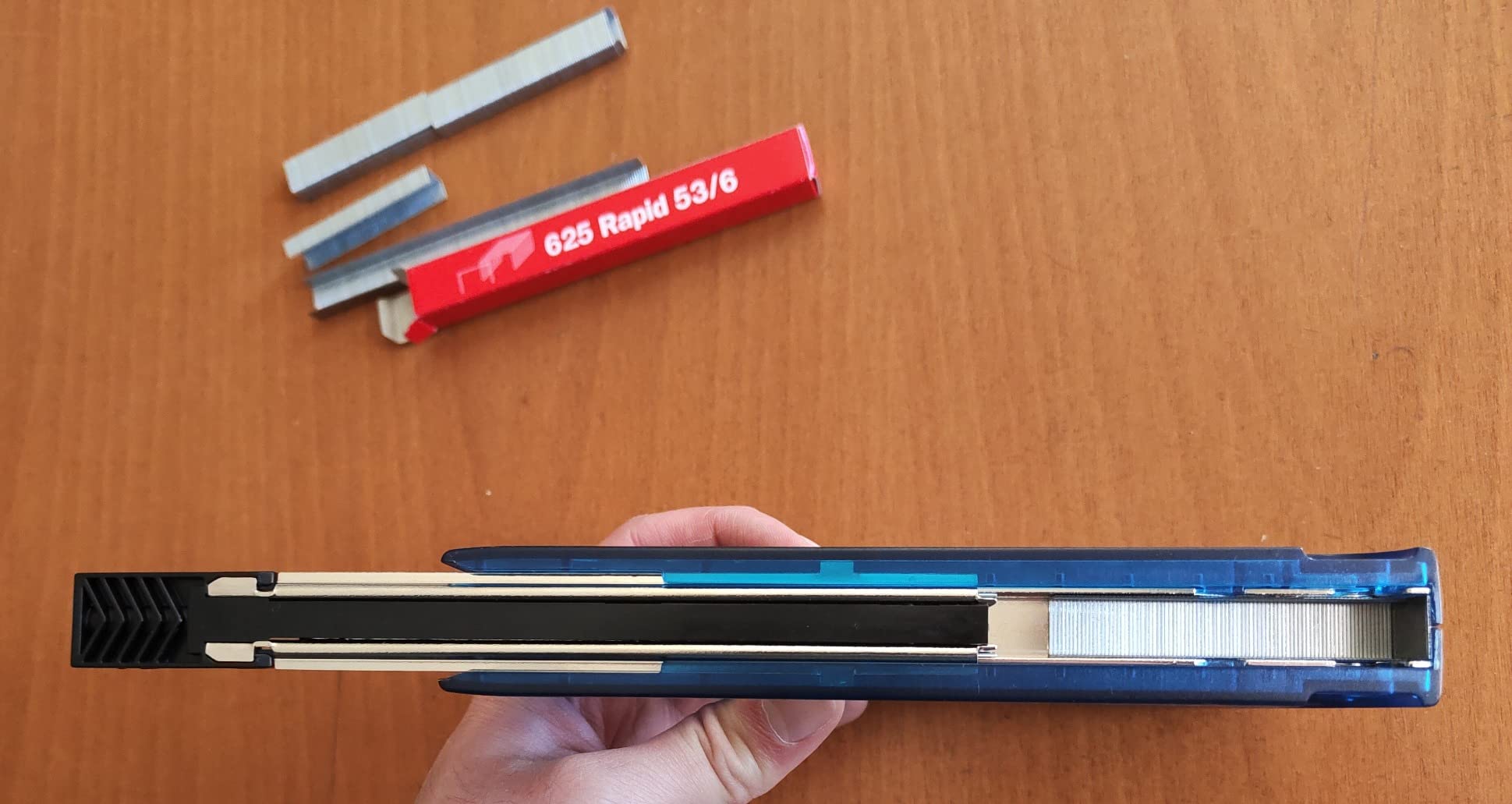 Rapid’os 16 Agrafage R53 agrafeuse manuelle bleue pour agrafes 4–10 mm