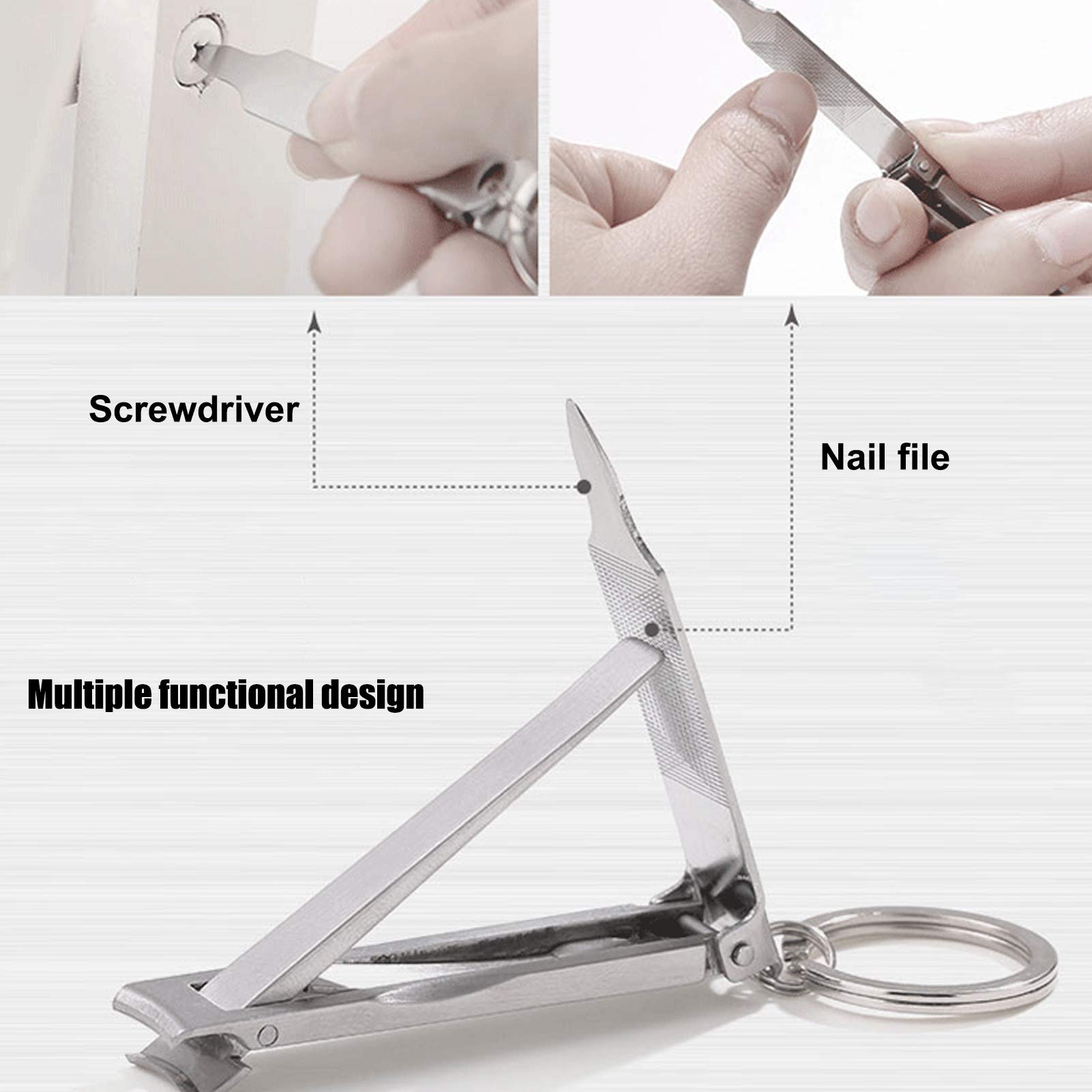 Omabeta Beauty, Hair & Nail Care coupe-ongles de voyage en acier inoxydable avec lime