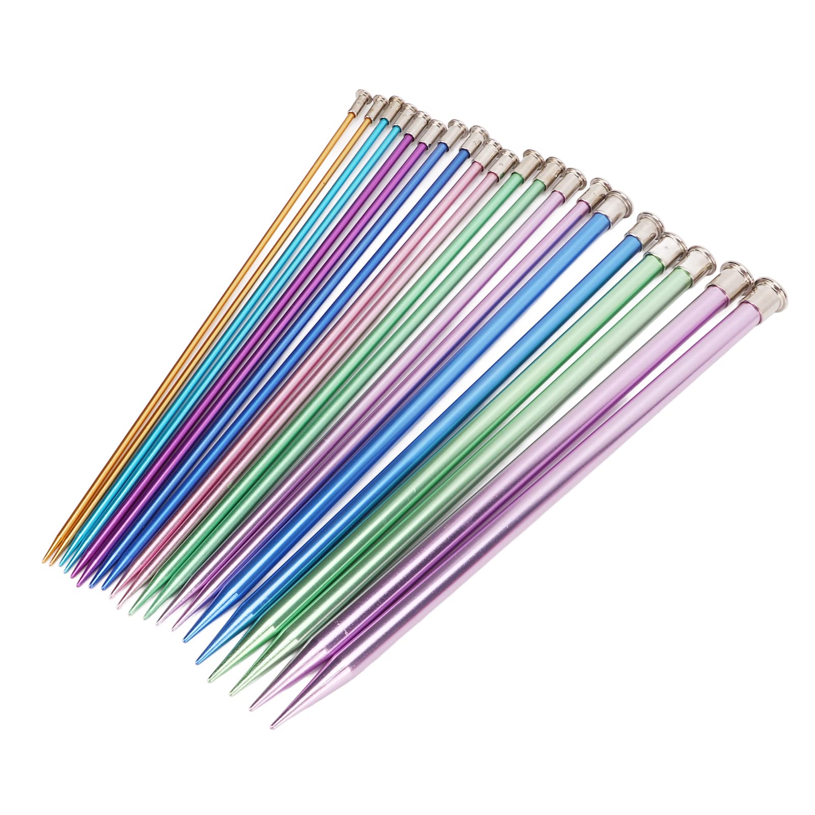 Omabeta Toys & Games aiguilles à tricoter en aluminium 25 cm colorées