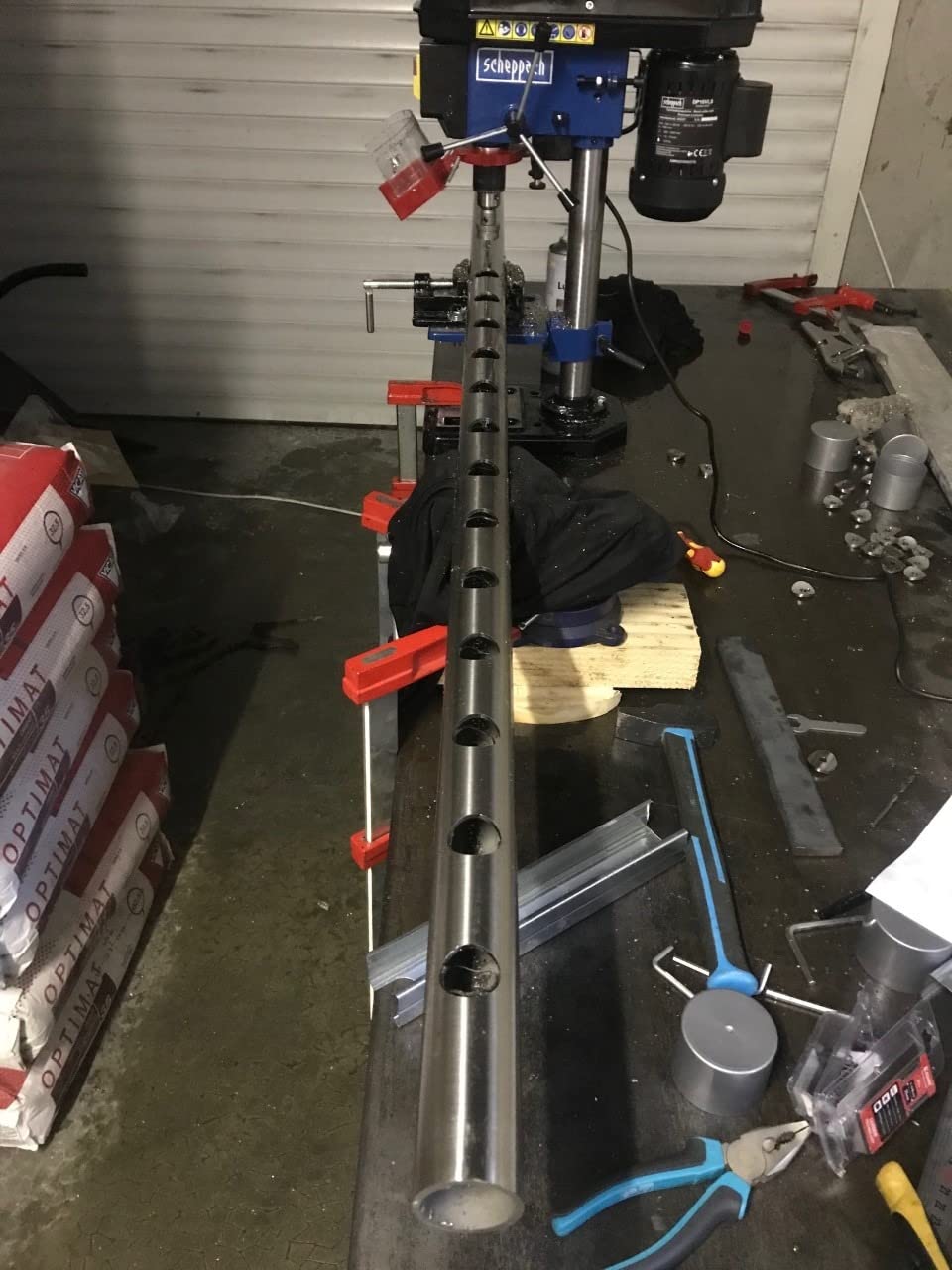 Scheppach ST Series DP16VLS perceuse à colonne 500 W avec laser et étau