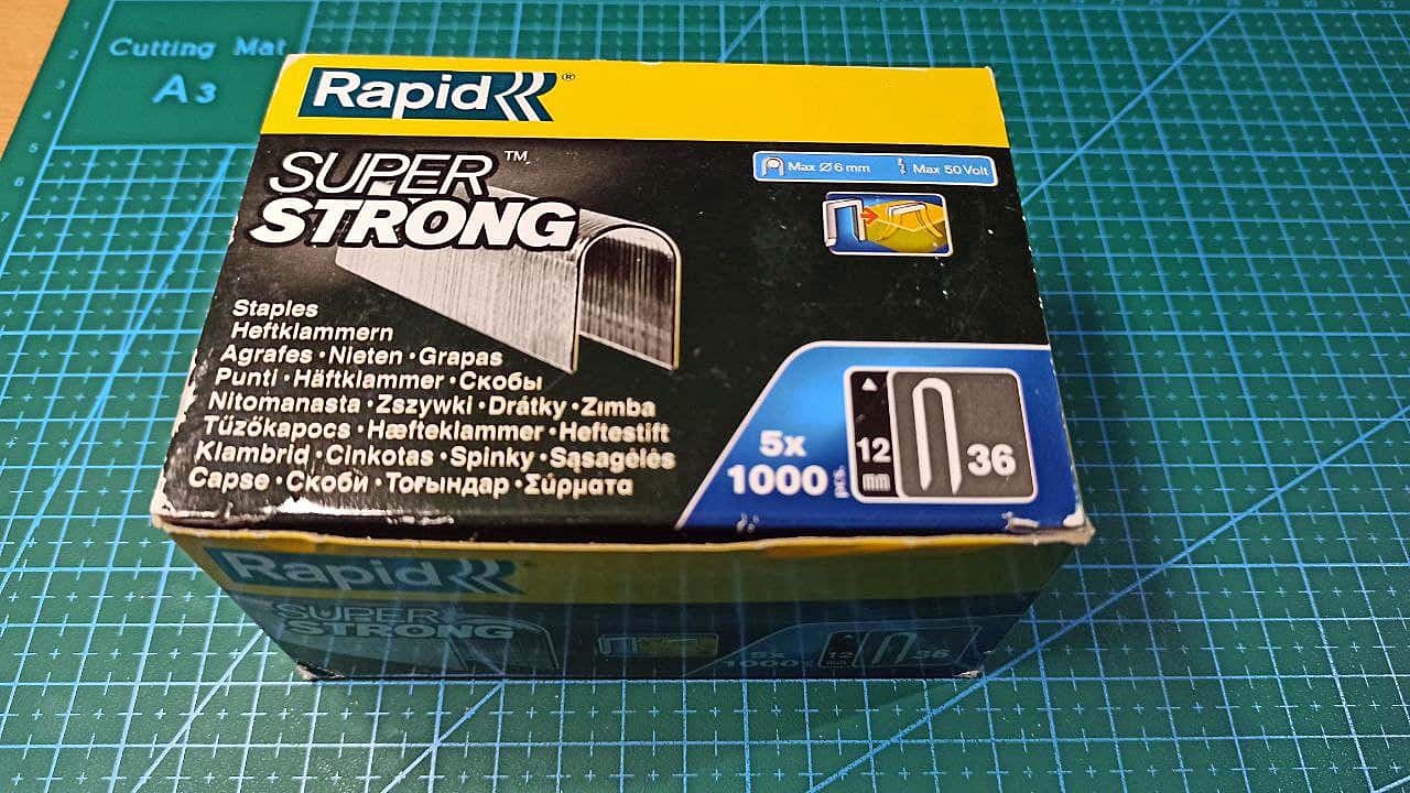 Rapid’os 16 Agrafage n°36 agrafes câble 12 mm boîte de 5000 galvanisées
