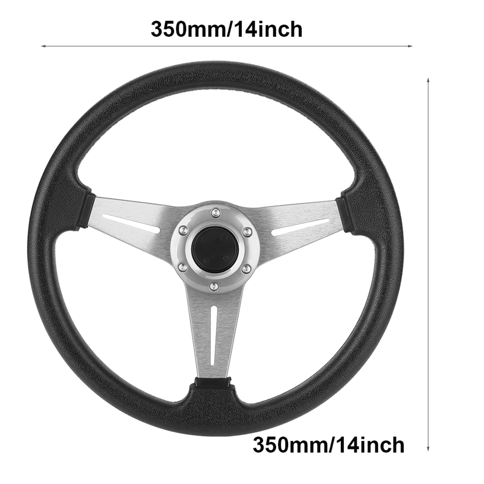 Omabeta Toys & Games volant de course 14 pouces, argent, alliage et PU