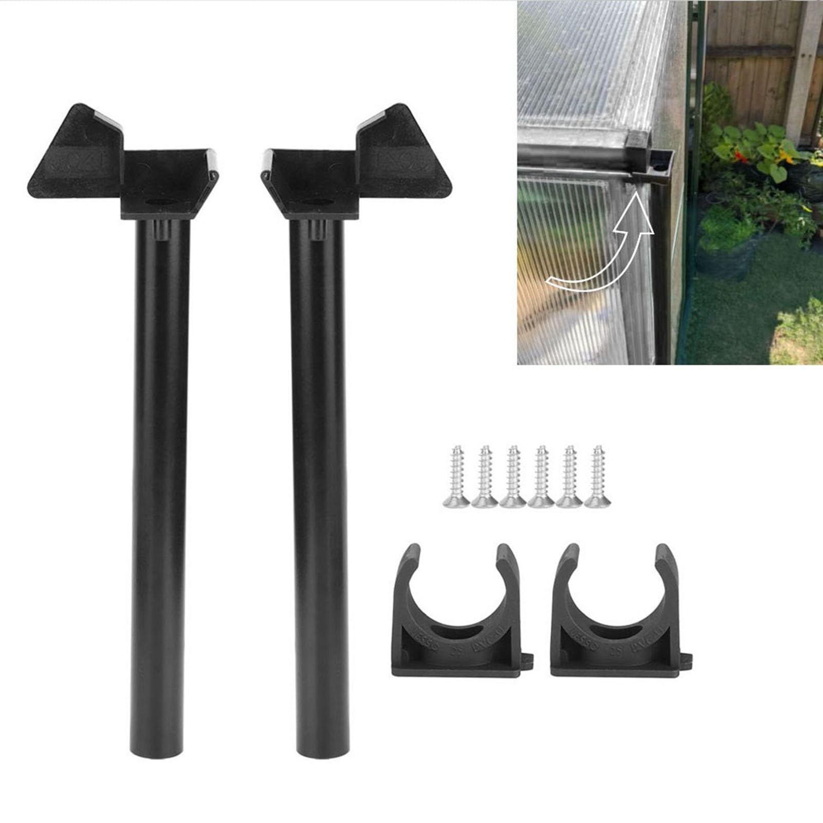 Omabeta Garden Machinery & Agricultural Equipment Kit de drainage pour gouttière de serre PVC aluminium