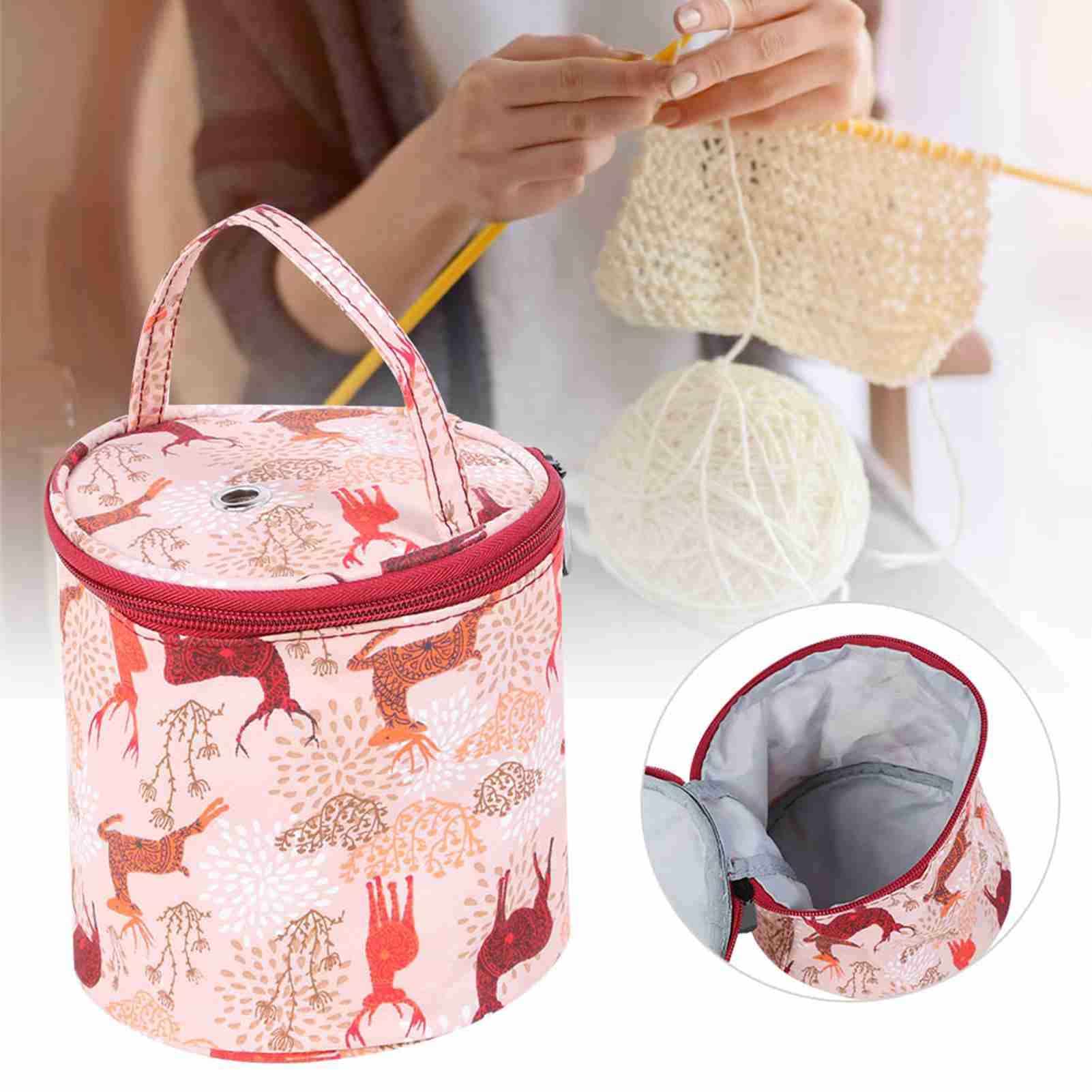 Omabeta Toys & Games Sac de rangement pour laine petit tambour 600D