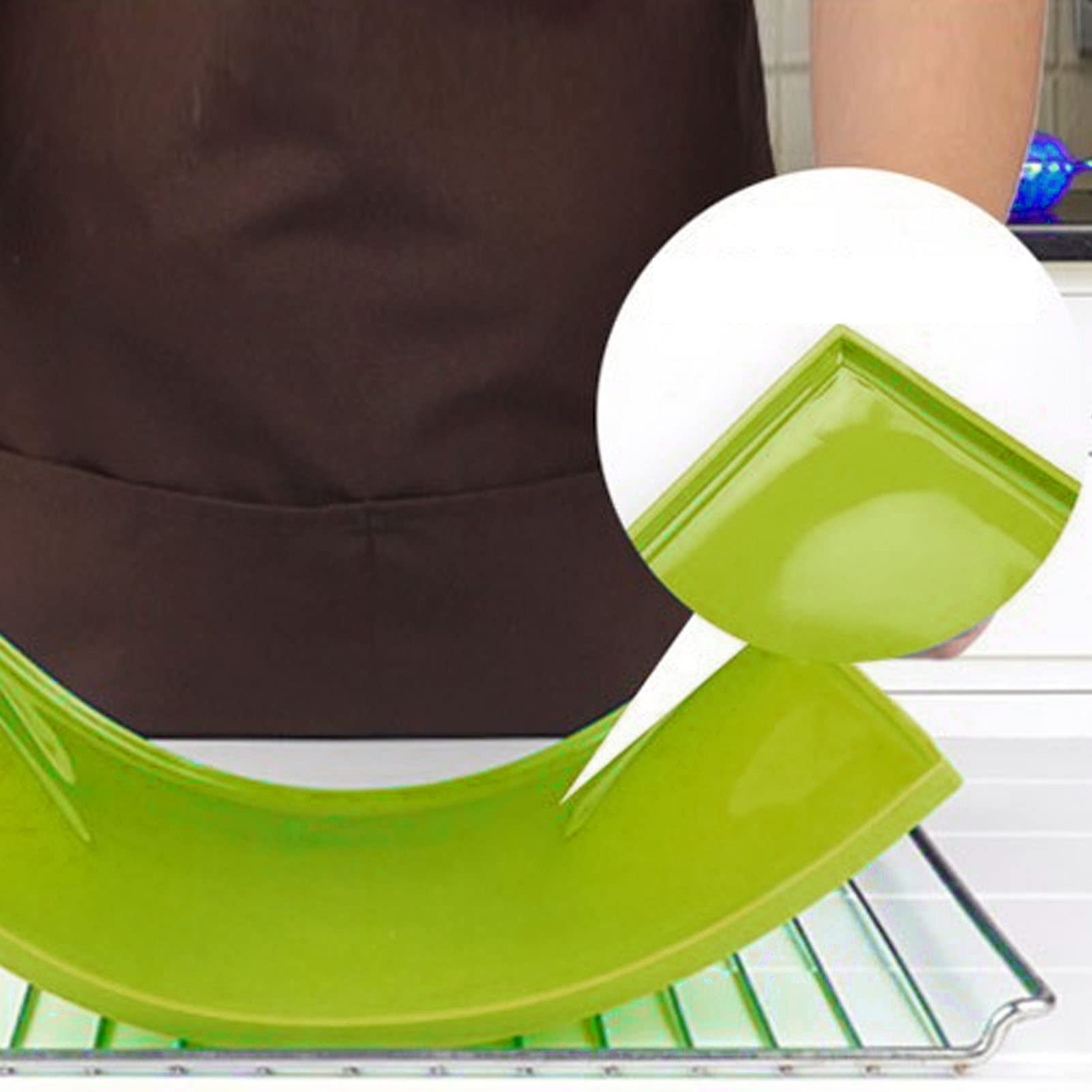 Omabeta Kitchen Appliances feuilles de déshydrateur silicone 4 pièces orange et vert sans BPA