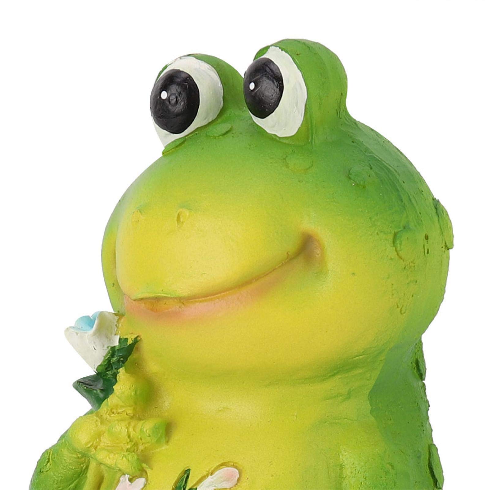 Omabeta Home Décor & Bathroom Décor Grenouille Papa statue de jardin en résine 23 cm