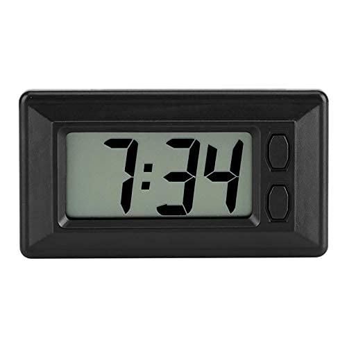 Omabeta Automotive Accessories horloge numérique LCD noire avec tampon adhésif