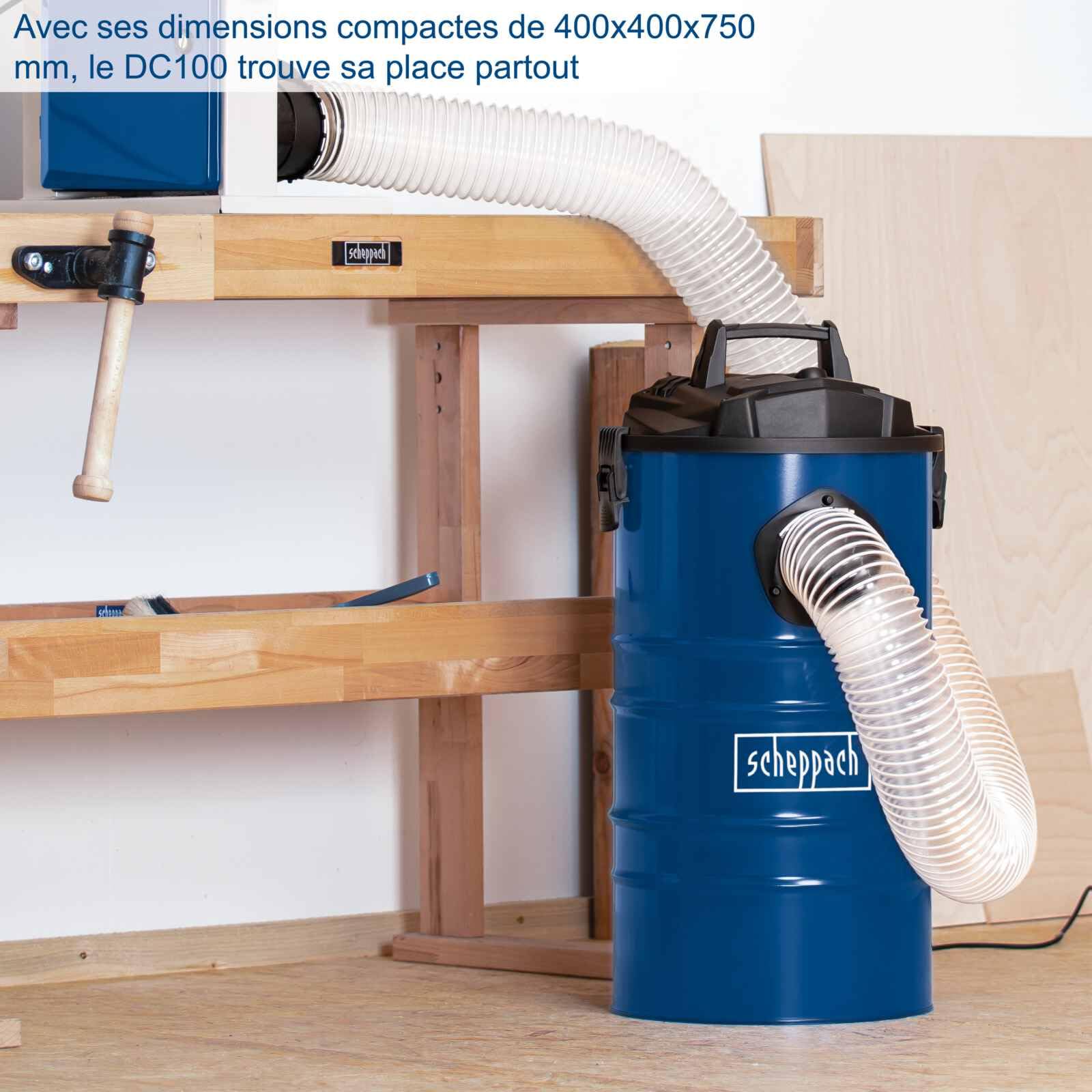 Scheppach ST Series DC100 aspirateur d’atelier 65 L avec 4 sacs papier