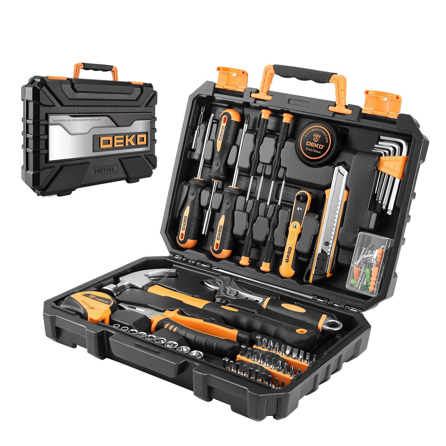 DEKOPRO TOOL KIT ensemble d’outils 100 pièces avec coffret noir