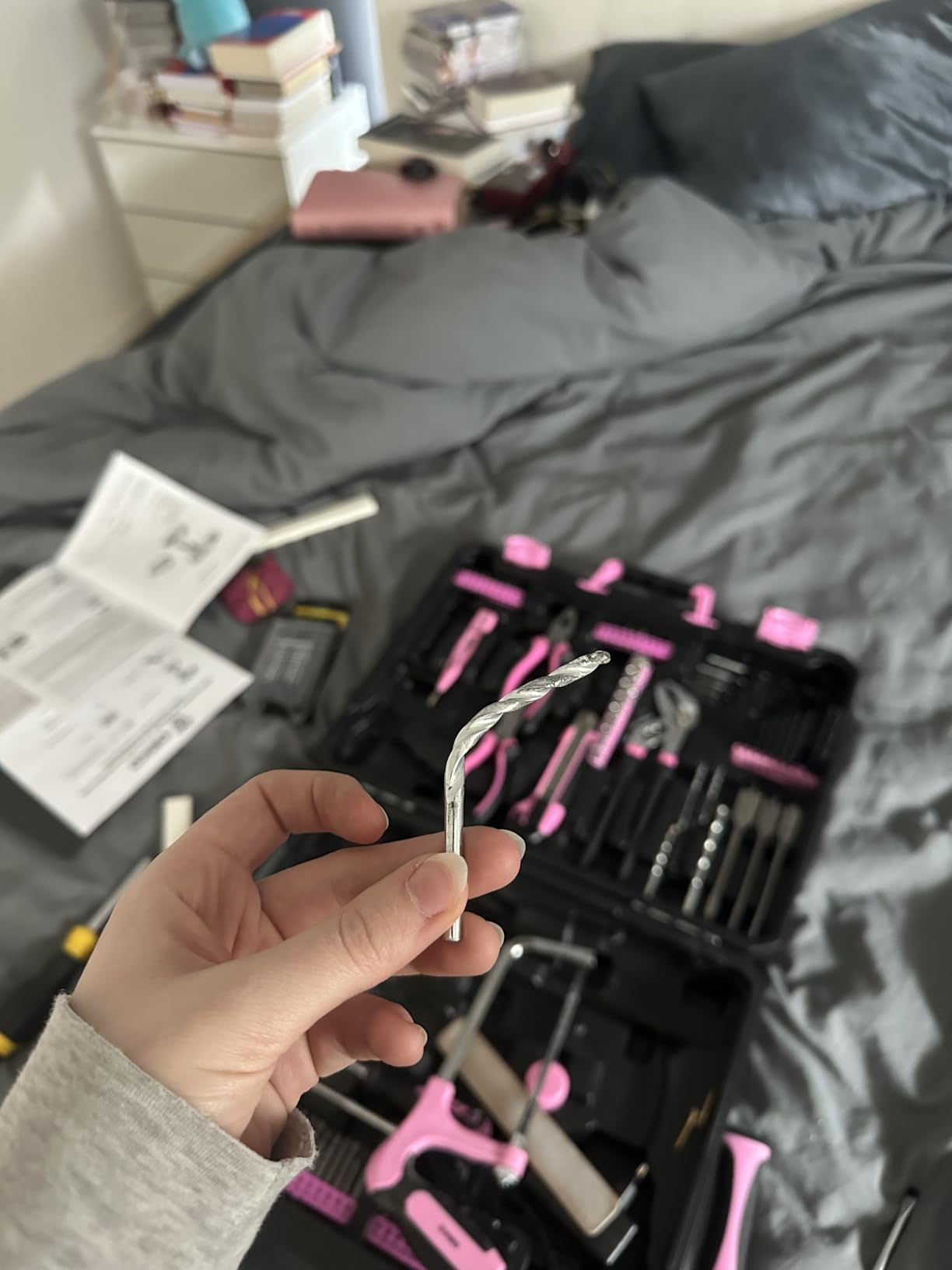 DEKOPRO TOOL KIT coffret 186 pièces bleu avec perceuse 20 V