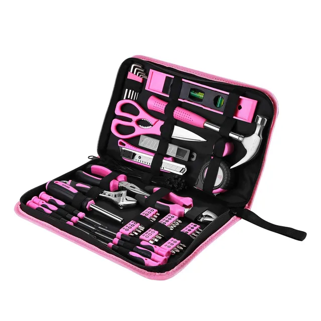 DEKOPRO TOOL KIT kit d’outils 110 pièces rose en chrome vanadium