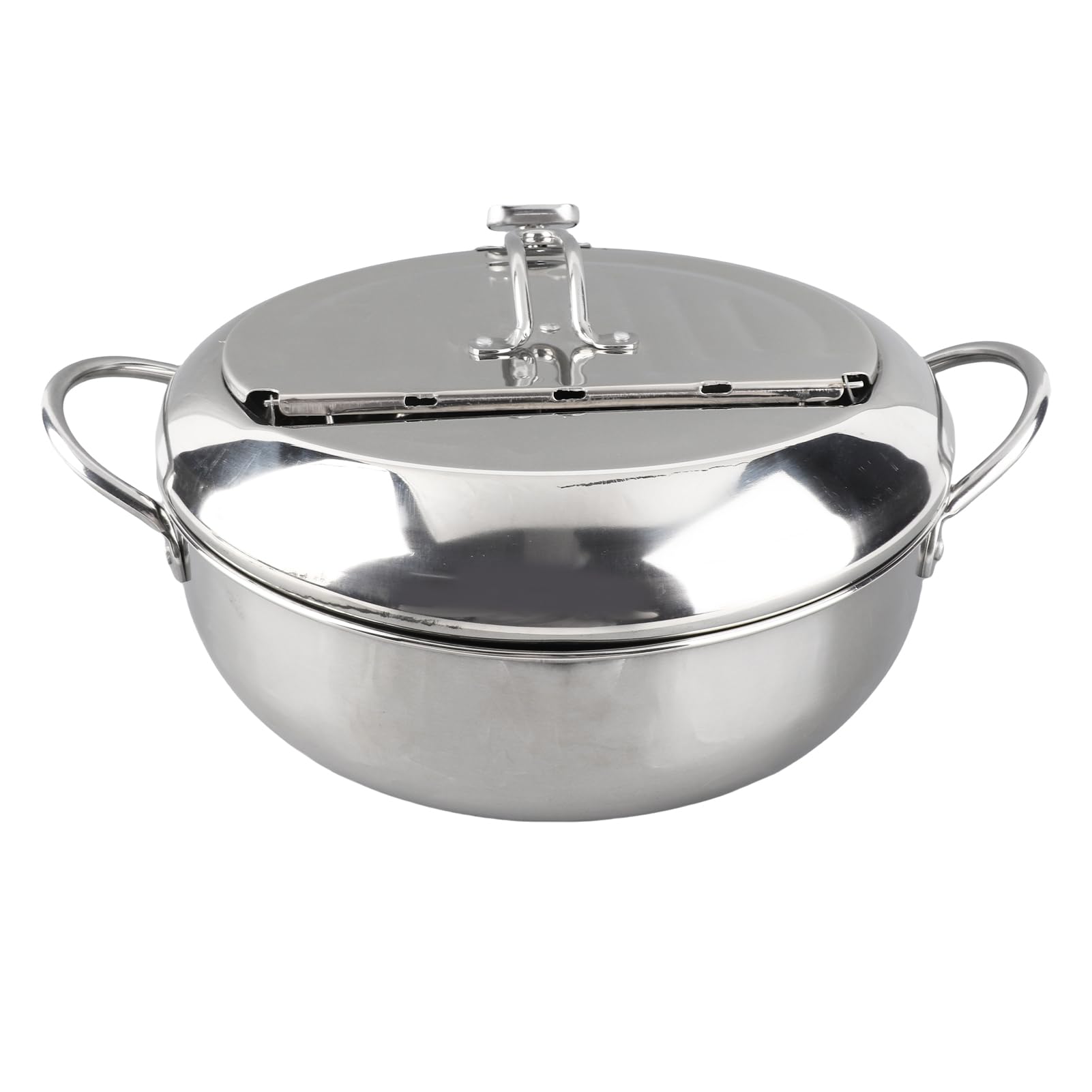 Omabeta Kitchen Utensils & Cooking Tools mini friteuse japonaise avec thermomètre 20 cm inox