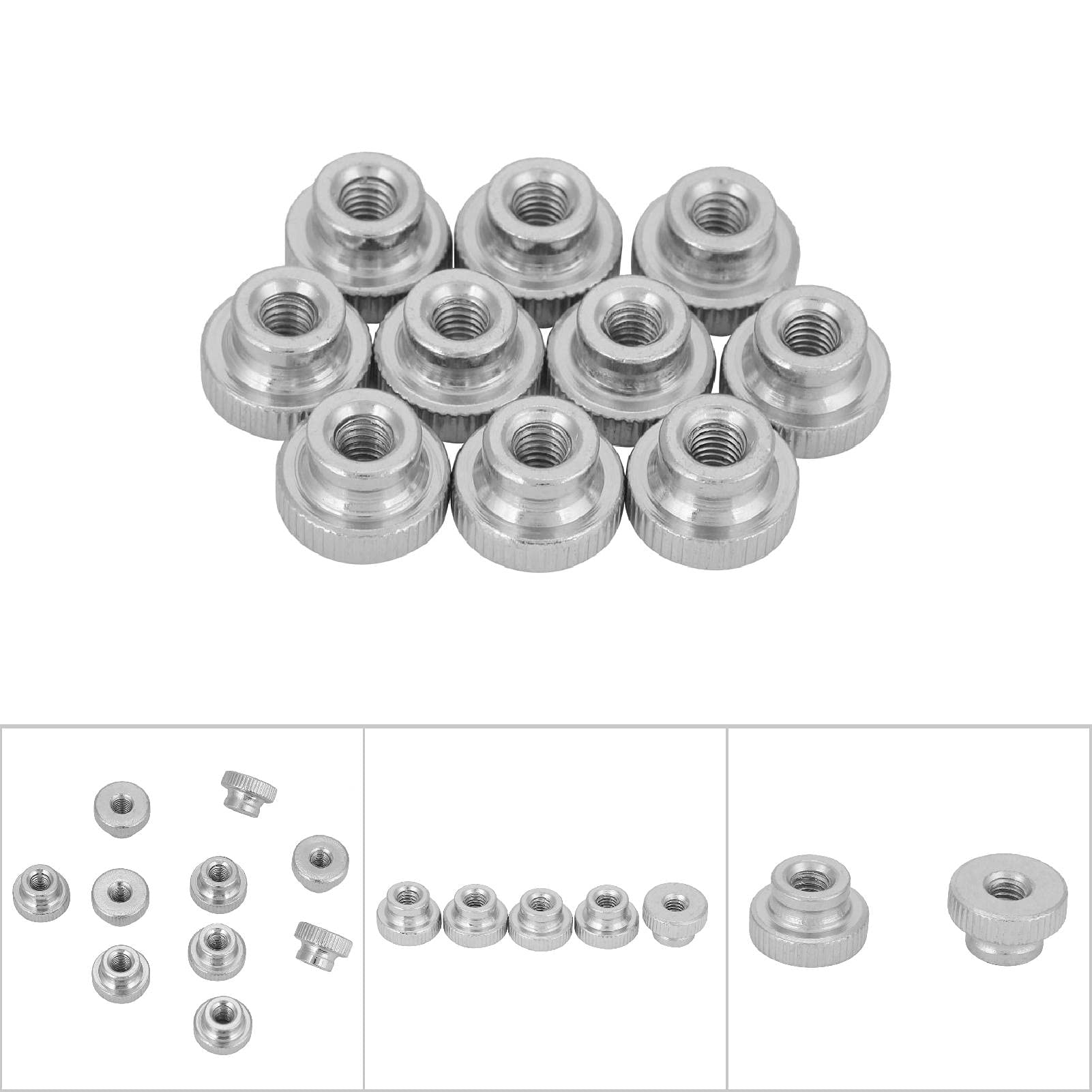 Omabeta Fasteners, Screws & Springs GB806 écrou moleté haut M3 10 pièces acier