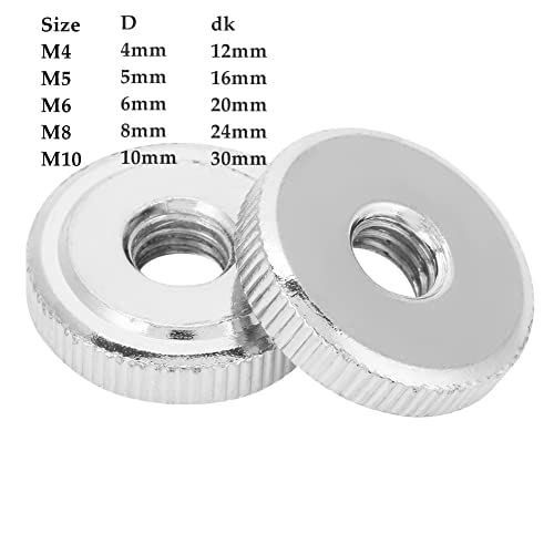 Omabeta Fasteners, Screws & Springs écrou moleté M8 2 pièces acier carbone
