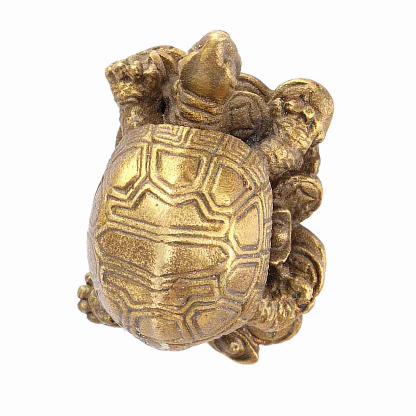 Omabeta Home Décor & Bathroom Décor tortue Feng Shui en laiton sculpture décorative