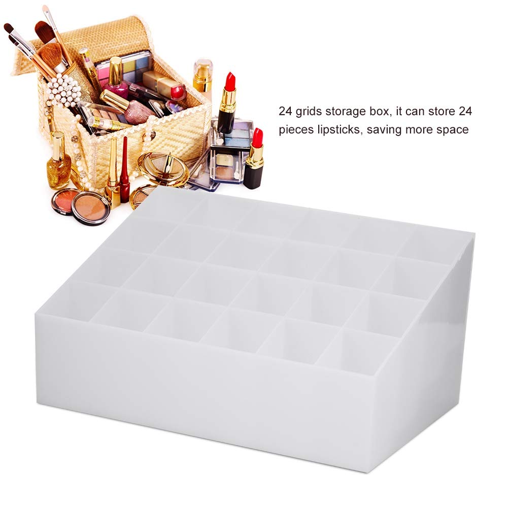 Omabeta Beauty, Hair & Nail Care Organisateur de rouge à lèvres 24 compartiments blanc