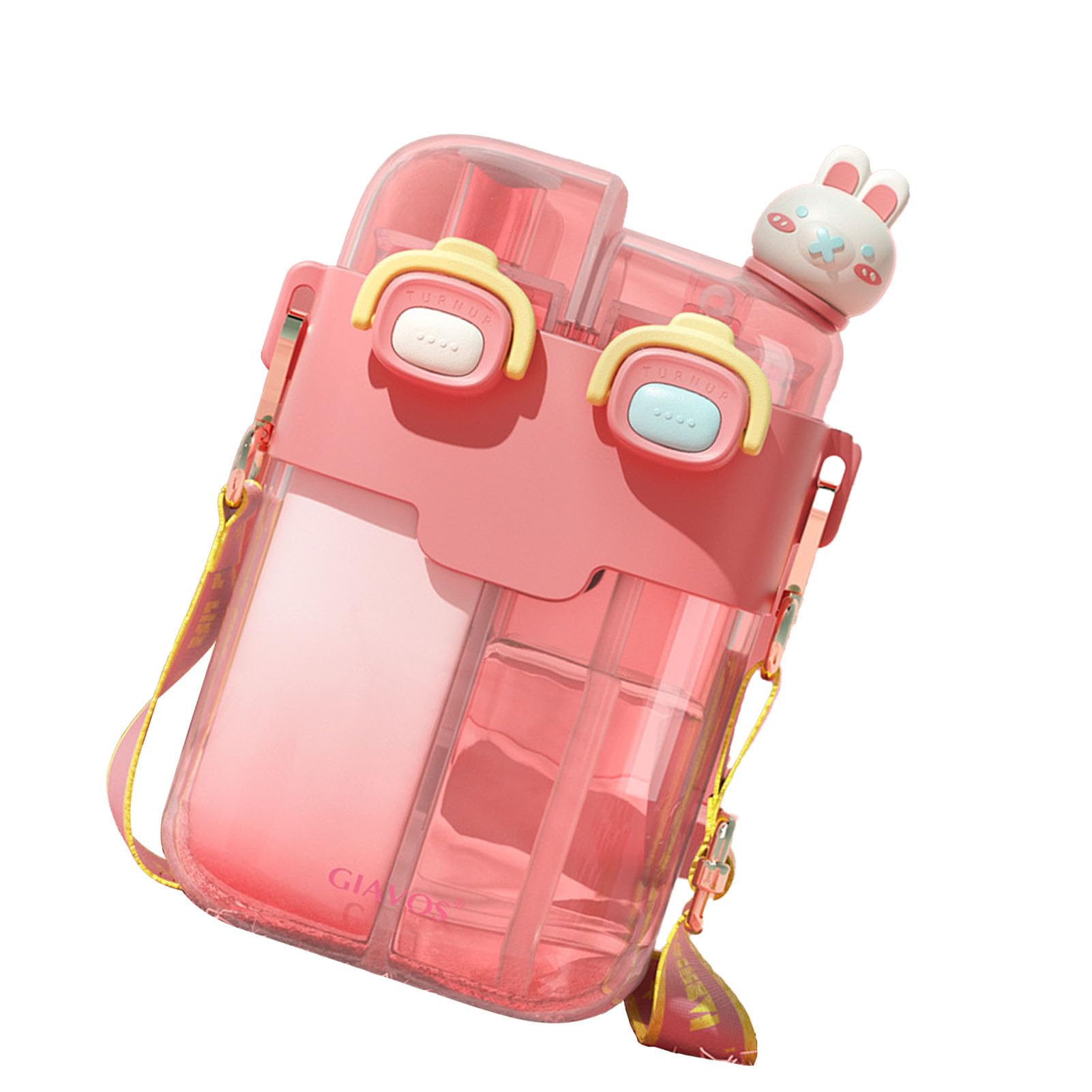 Omabeta Toys & Games bouteille d’eau double compartiment avec paille, modèle 6